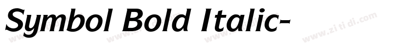 Symbol Bold Italic字体转换